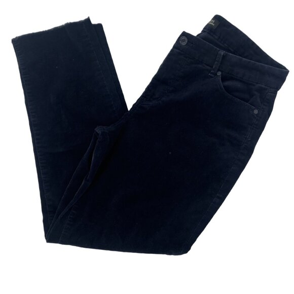 Talbots Corduroy  Flawless Five Pocket Slim Ankle Pants Navy Blue Size 10 - Picture 4 of 8